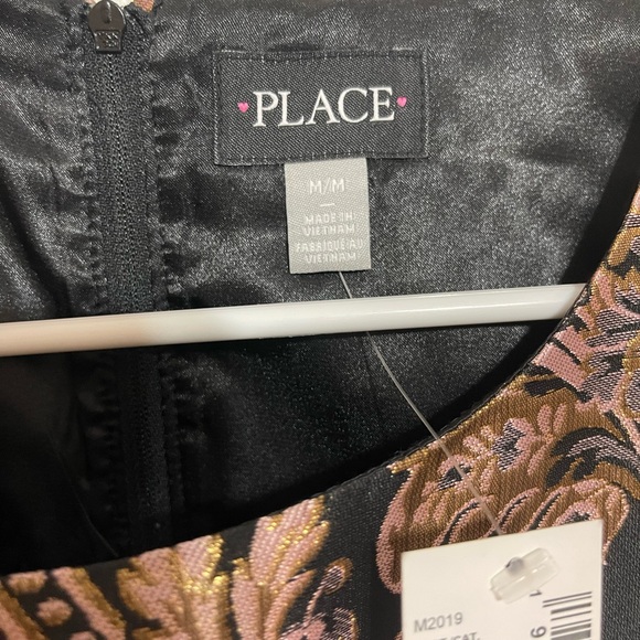 Women’s Mommy And Me Metallic Floral Jacquard Matching Fit And Flare Dress - Picture 9 of 9